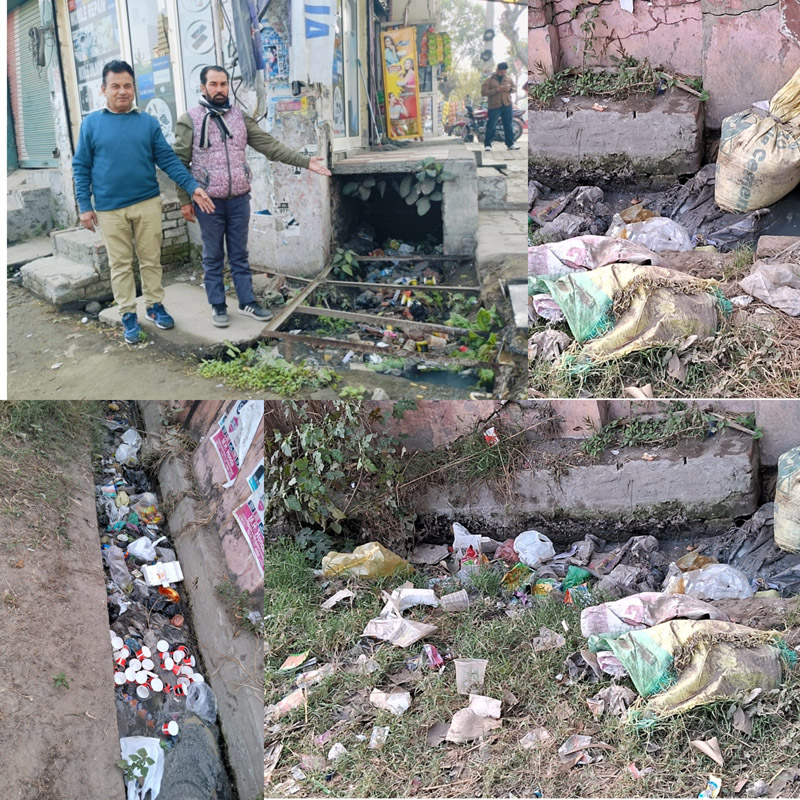 Residents of the city are troubled by the drains filled with filth